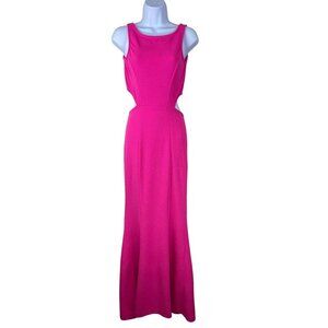Alexia Admor Women's Dress Maxi Pink Cut Out Sleeveless Open Back Zip XS